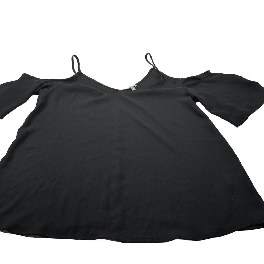 Charlotte Russe Women's Size Small Blouse Bare Shoulder Black Preowned